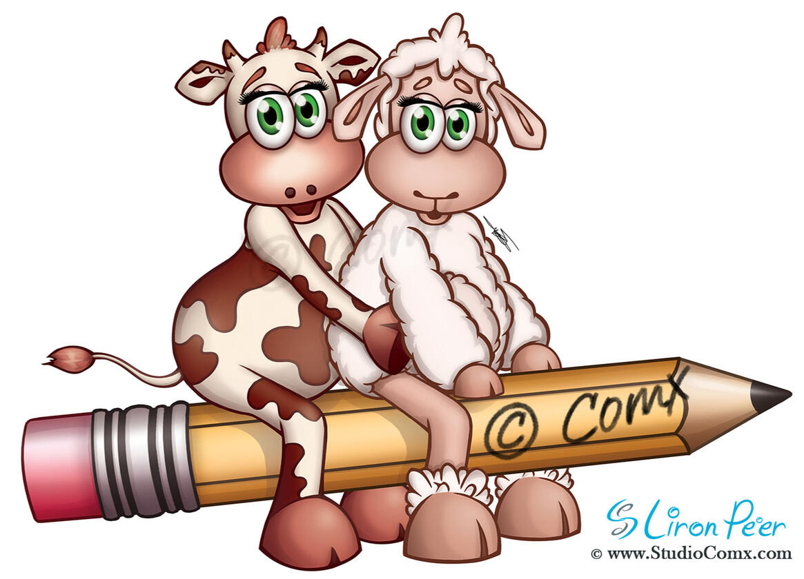 Lilly &amp; Bella Riding The Pencil - Studio ComX