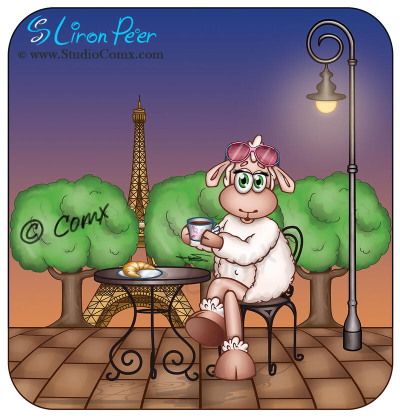 Lilly Sitting In Paris - Studio ComX