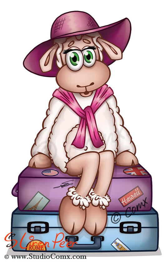 Lilly Sitting on Suitcase - Studio ComX