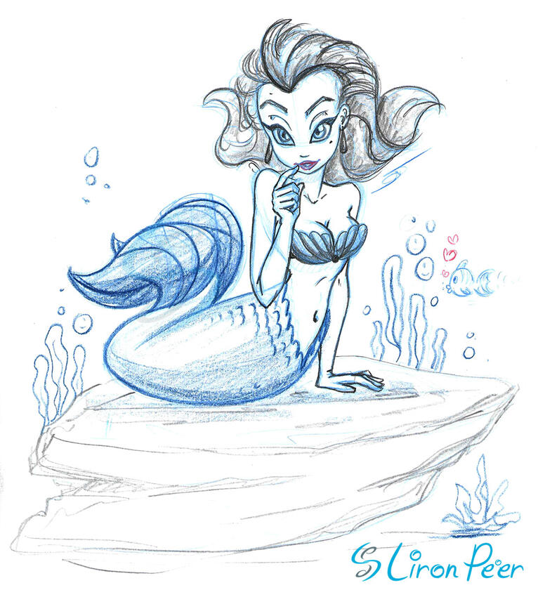 Mermaid Sketch Mermaid Sketch