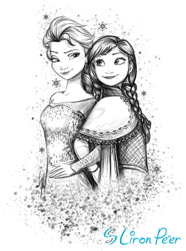 Disney's Anna and Elsa Fanart