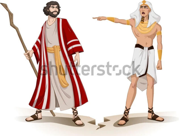 Royalty free Moses and Pharaoh