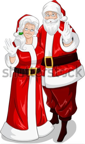 Royalty free Santa and Mrs Claus