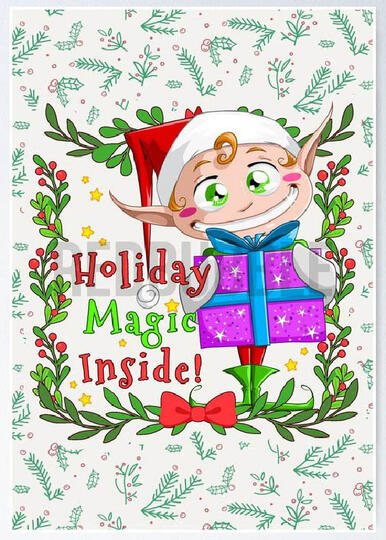 Christmas Elf Card Christmas Elf Card