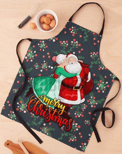 Santa and Mrs Claus Appron